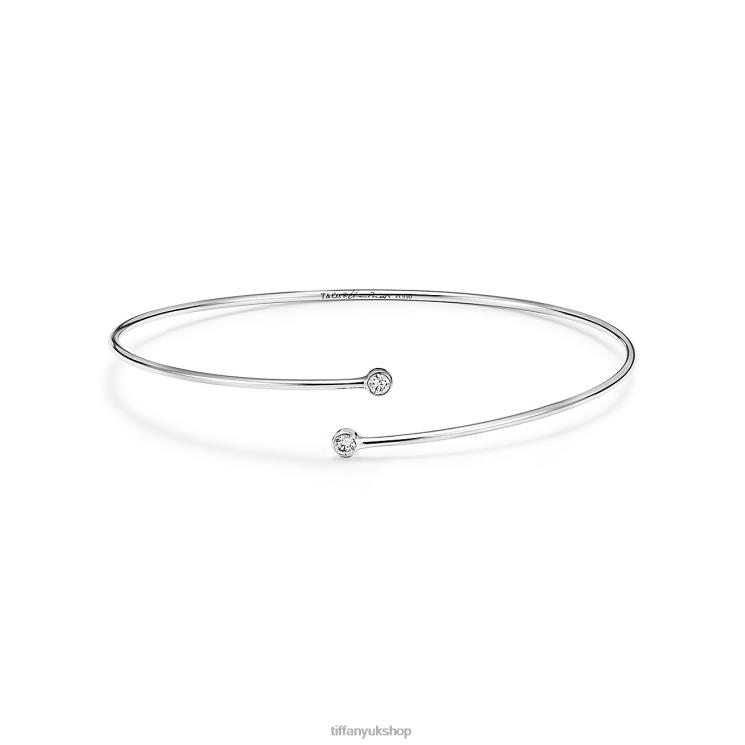 Unisex Tiffany Diamond Hoop Single-row Bangle Jewelry 88T0X1051