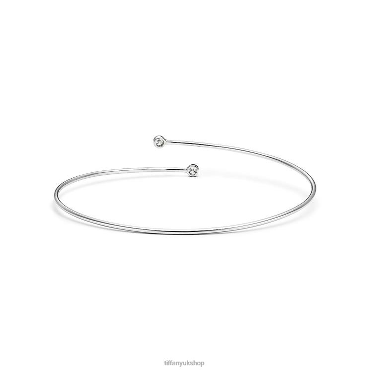 Unisex Tiffany Diamond Hoop Single-row Bangle Jewelry 88T0X1051