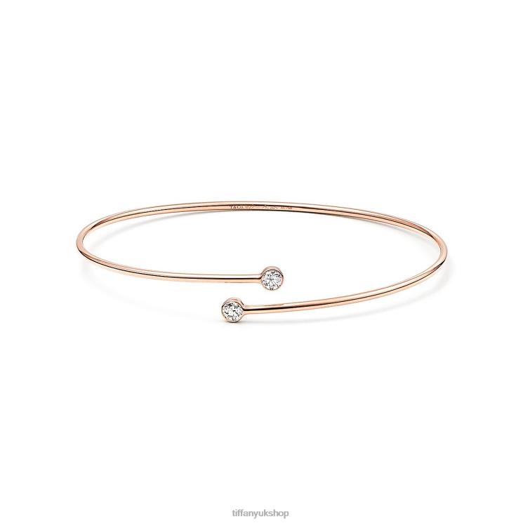 Unisex Tiffany Diamond Hoop Single-row Bangle Jewelry 88T0X1386