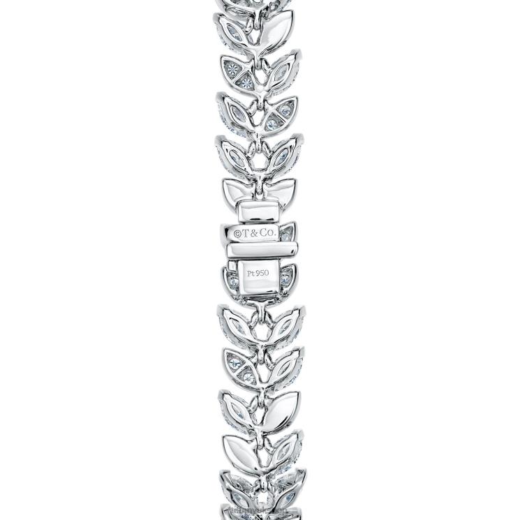 Unisex Tiffany Diamond Vine Bracelet in Platinum Jewelry 88T0X1355