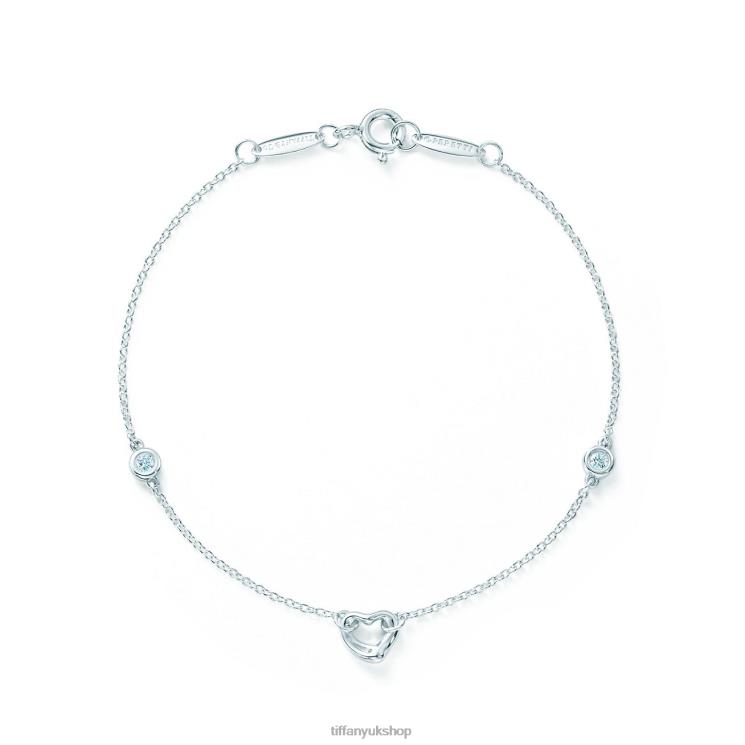 Unisex Tiffany Diamonds by the Yard Open Heart Bracelet Jewelry 88T0X1366