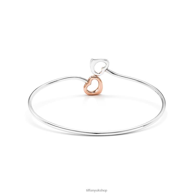 Unisex Tiffany Double Open Heart Bangle Jewelry 88T0X1066