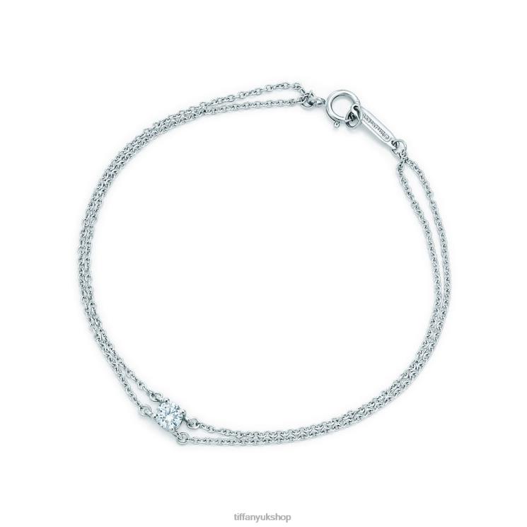 Unisex Tiffany Solitaire Diamond Bracelet Jewelry 88T0X1124