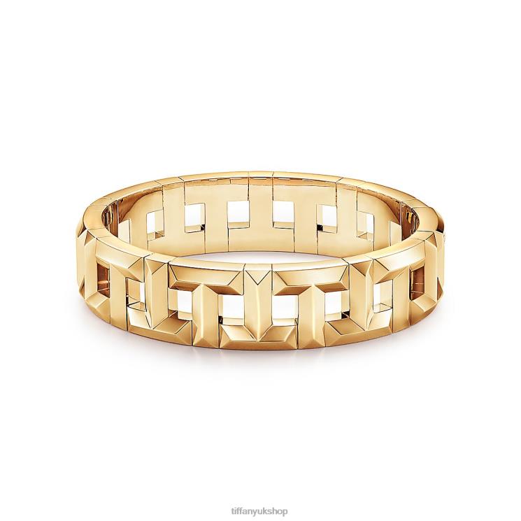 Unisex Tiffany True Hinged Bracelet in 18k Gold Jewelry 88T0X1302