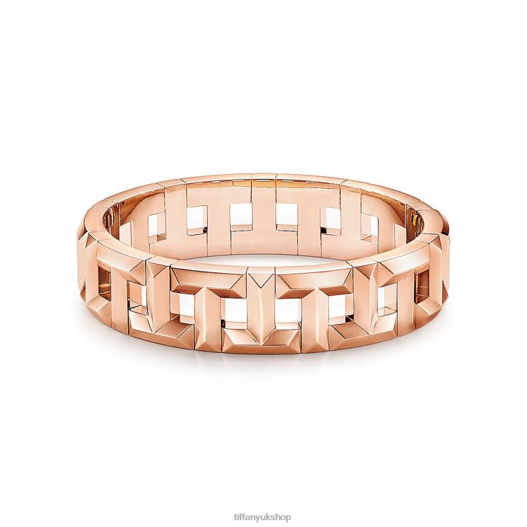 Unisex Tiffany True Hinged Bracelet in 18k Rose Gold Jewelry 88T0X1304