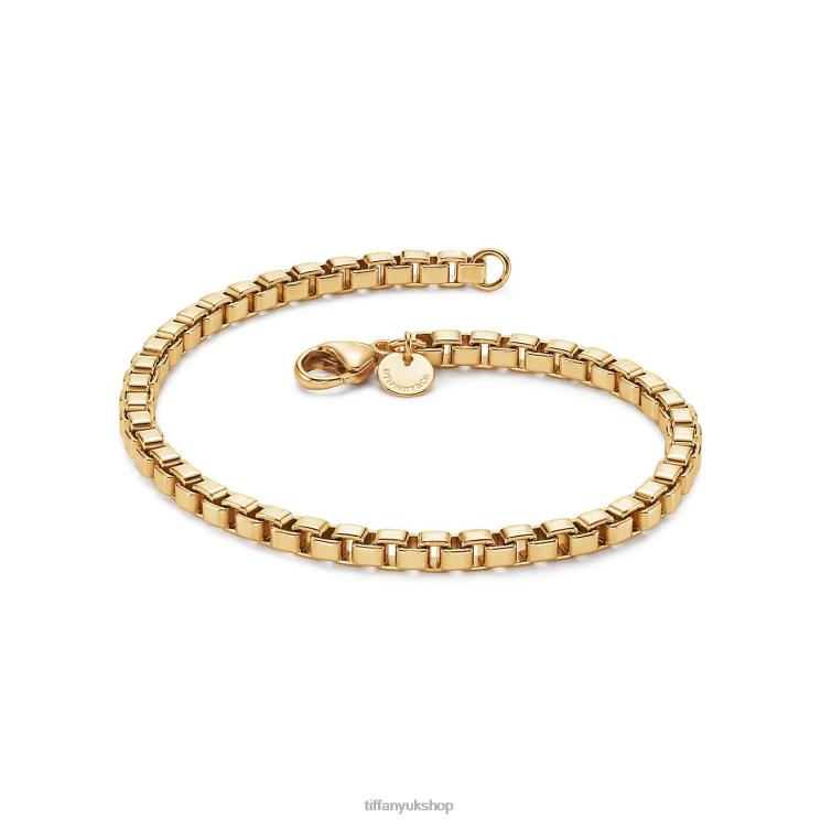 Unisex Tiffany Venetian Link Bracelet in 18k Gold Jewelry 88T0X1037