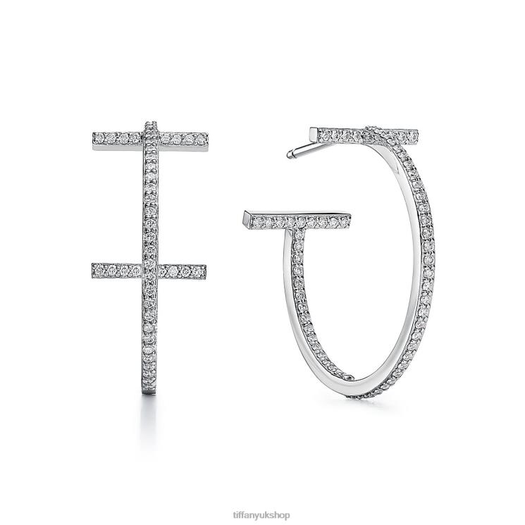 Unisex Tiffany Diamond Hoop Earrings Jewelry 88T0X777