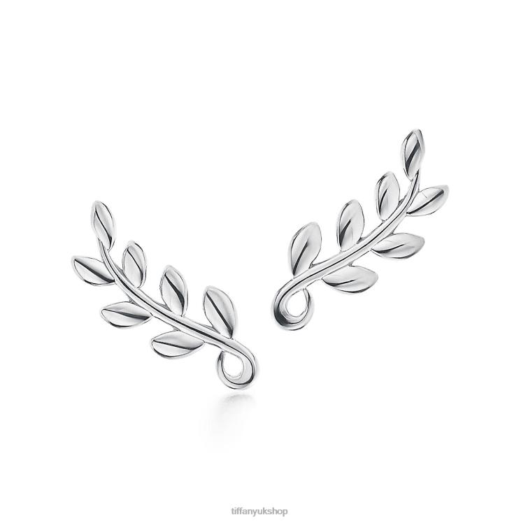 Unisex Tiffany Olive Leaf Climber Earrings Jewelry 88T0X750