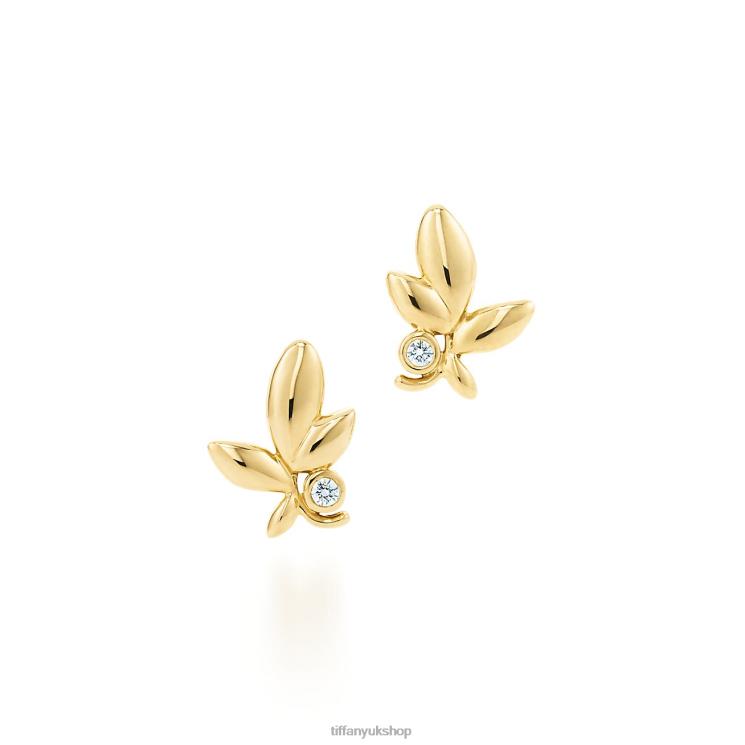 Unisex Tiffany Olive Leaf Earrings Jewelry 88T0X896