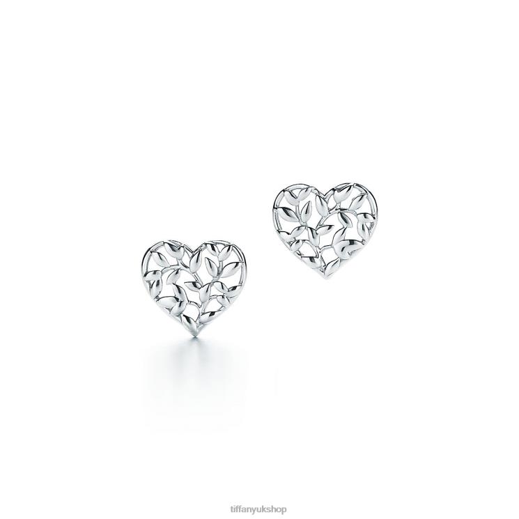 Unisex Tiffany Olive Leaf Heart Earrings Jewelry 88T0X751