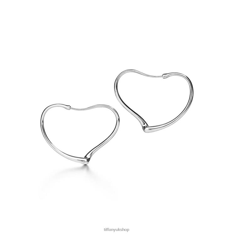 Unisex Tiffany Open Heart Hoop Earrings Jewelry 88T0X739