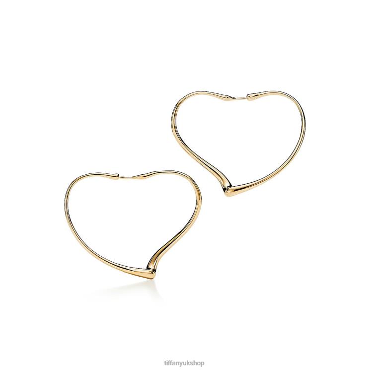 Unisex Tiffany Open Heart Hoop Earrings Jewelry 88T0X826