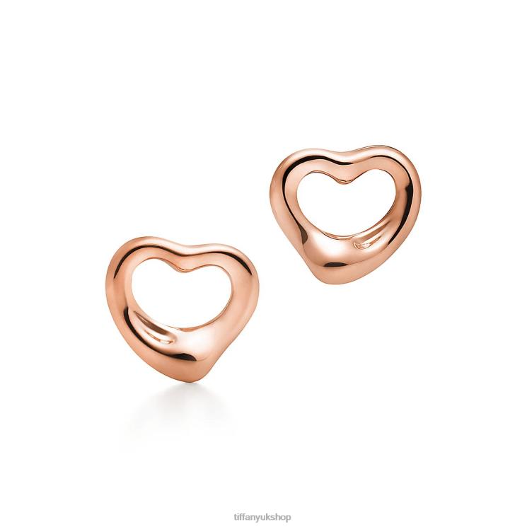 Unisex Tiffany Open Heart Stud Earrings Jewelry 88T0X737