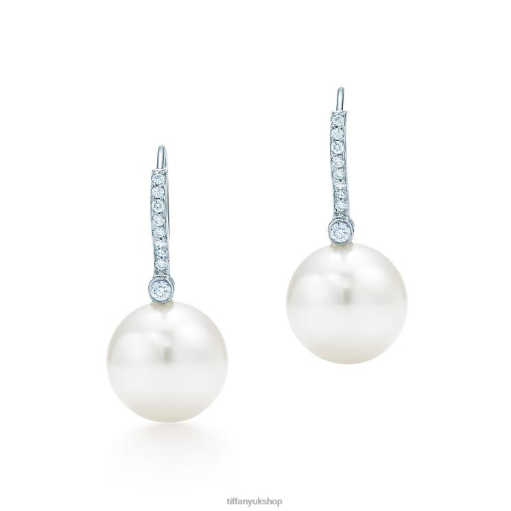 Unisex Tiffany Pearl Earrings Jewelry 88T0X936