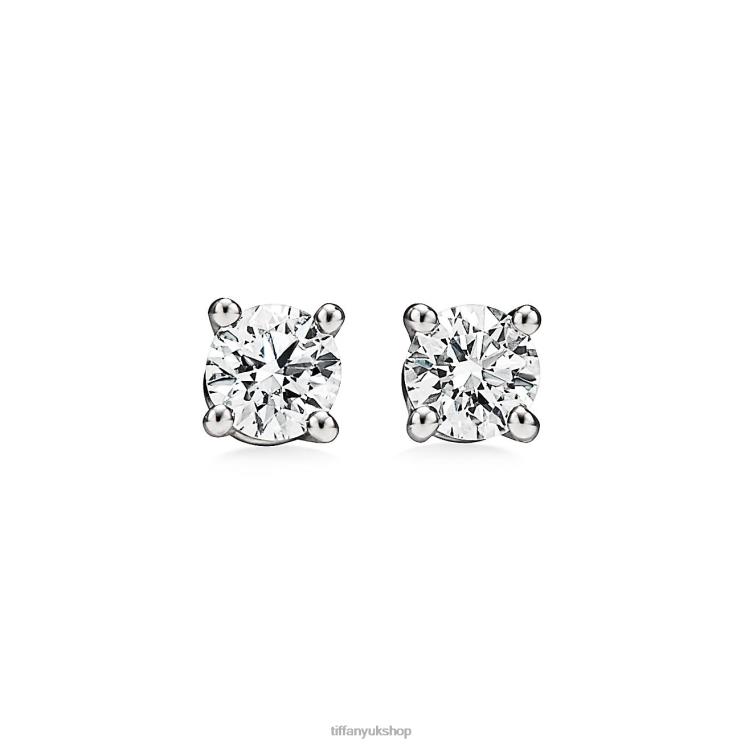 Unisex Tiffany Solitaire Diamond Stud Earrings Jewelry 88T0X700