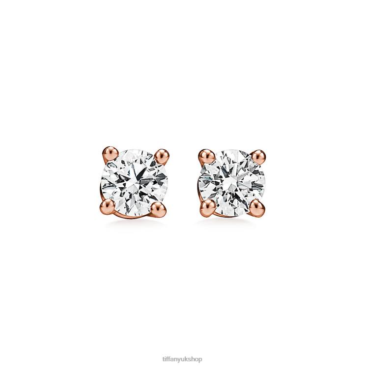 Unisex Tiffany Solitaire Diamond Stud Earrings Jewelry 88T0X701