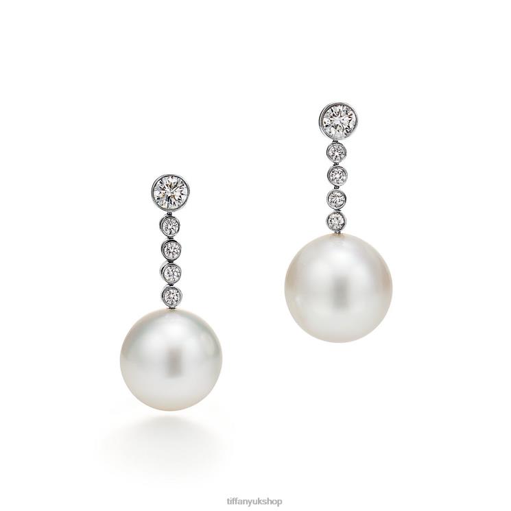 Unisex Tiffany South Sea Pearl Earrings Jewelry 88T0X933