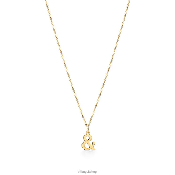 Unisex Tiffany Ampersand Pendant in 18k Gold Jewelry 88T0X404