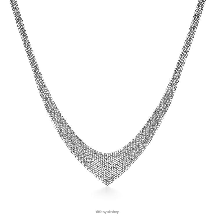 Unisex Tiffany Mesh Bib Necklace Jewelry 88T0X340