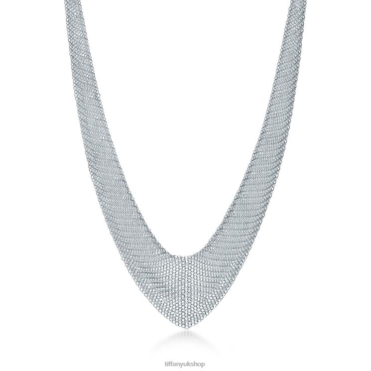 Unisex Tiffany Mesh Bib Necklace Jewelry 88T0X635