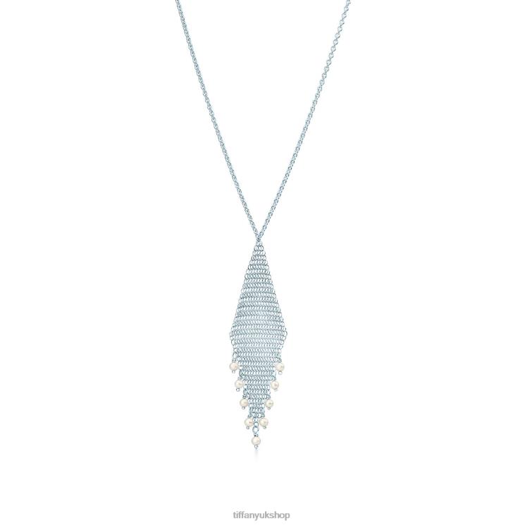 Unisex Tiffany Mesh Fringe Pendant Jewelry 88T0X118