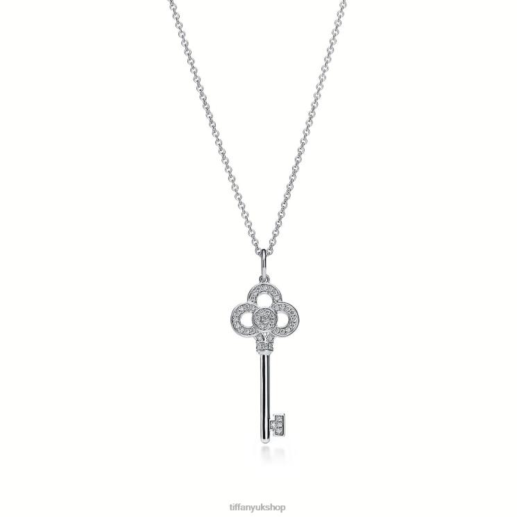 Unisex Tiffany Mini Crown Key Pendant Jewelry 88T0X207