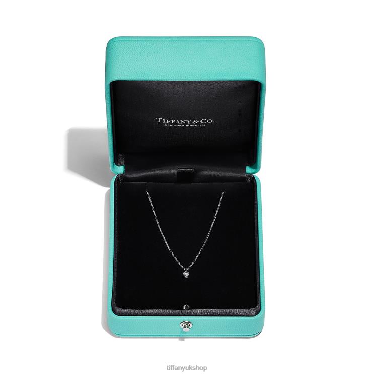 Unisex Tiffany Solitaire Diamond Pendant Jewelry 88T0X25