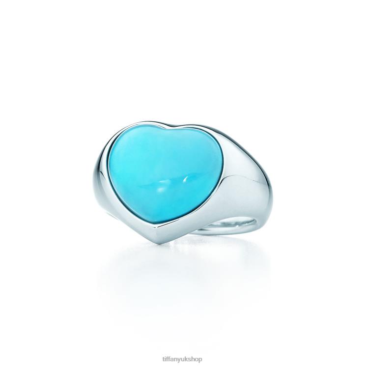 Unisex Tiffany Cabochon Heart Ring Jewelry 88T0X1848