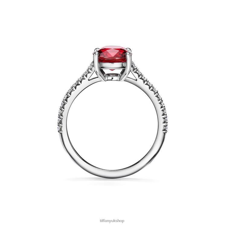 Unisex Tiffany Cushion-cut Ruby Ring Jewelry 88T0X1597