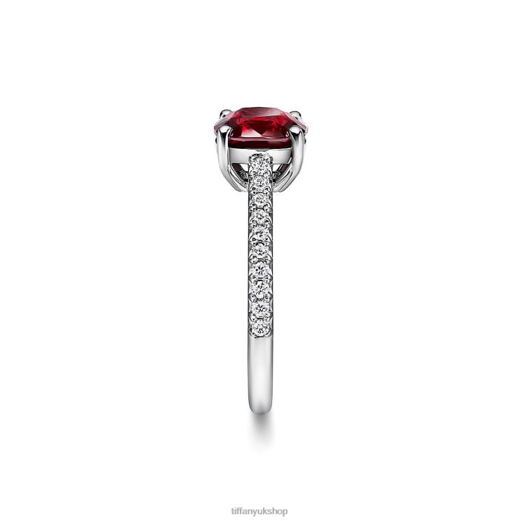 Unisex Tiffany Cushion-cut Ruby Ring Jewelry 88T0X1597