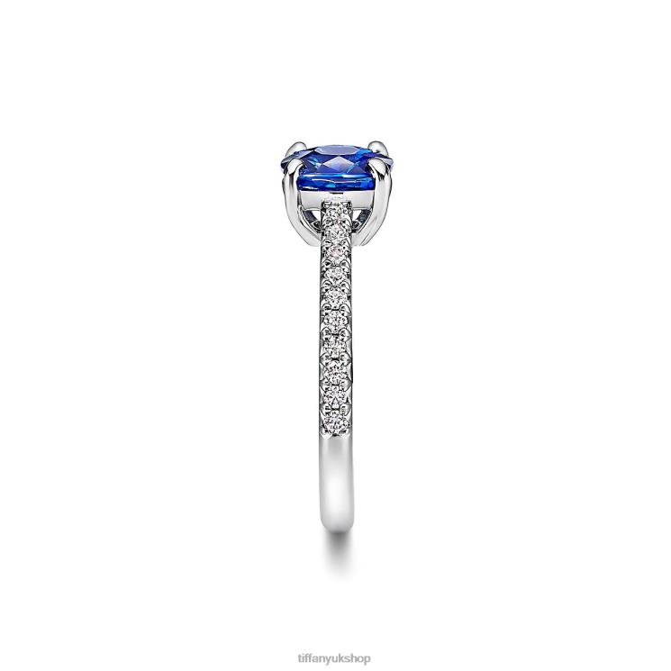 Unisex Tiffany Cushion-cut Sapphire Ring Jewelry 88T0X1596