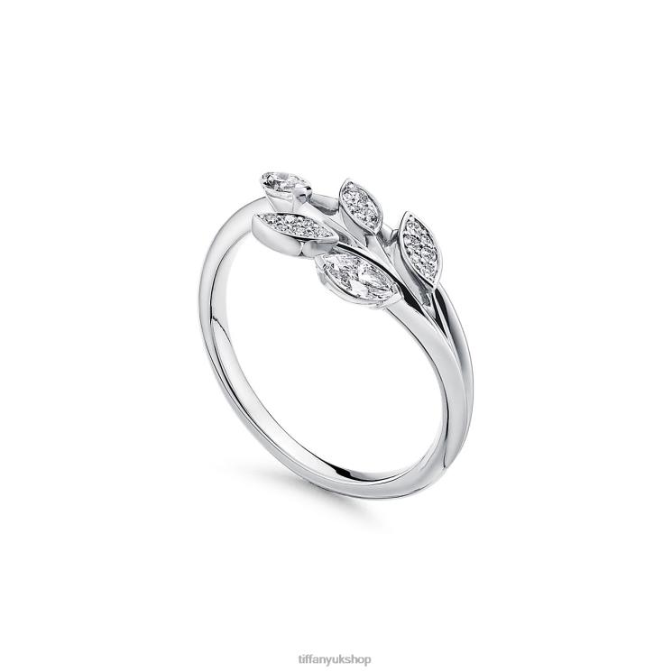 Unisex Tiffany Diamond Vine Ring in Platinum Jewelry 88T0X1465