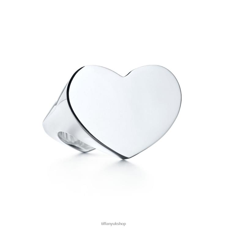 Unisex Tiffany Double Modern Heart Ring Jewelry 88T0X1750