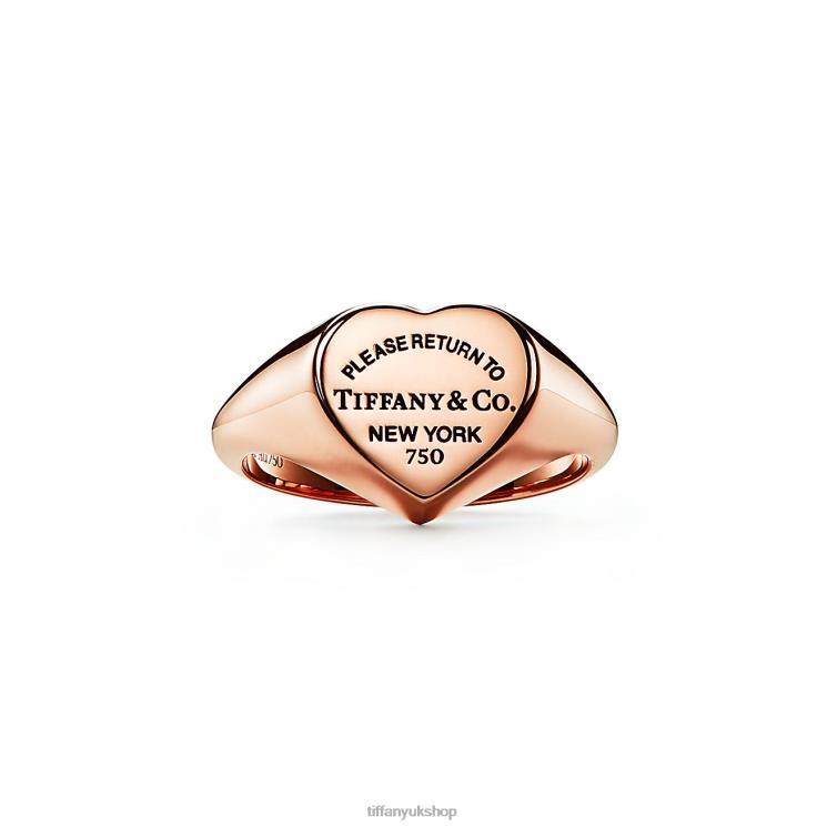 Unisex Tiffany Heart Signet Ring Jewelry 88T0X1514