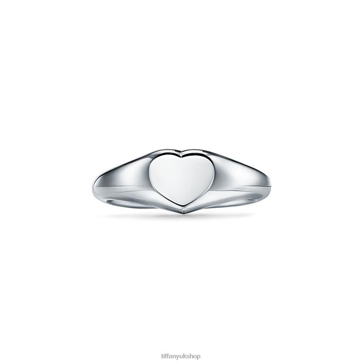 Unisex Tiffany Micro Heart Signet Ring Jewelry 88T0X1670