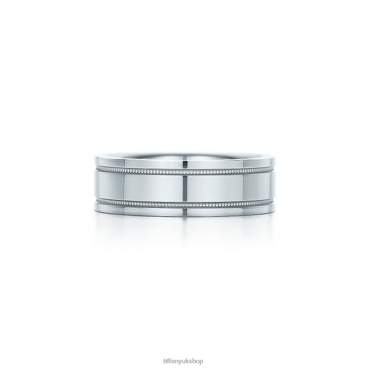 Unisex Tiffany Milgrain Band Ring Jewelry 88T0X1801