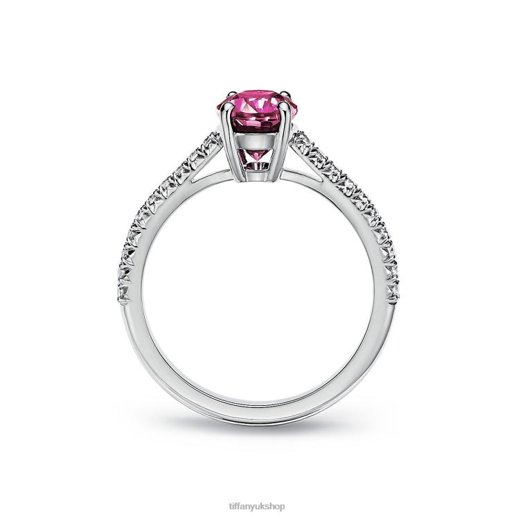 Unisex Tiffany Oval Pink Sapphire Ring Jewelry 88T0X1594