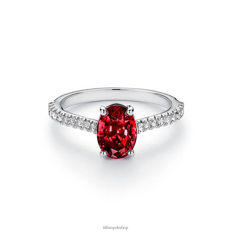 Unisex Tiffany Oval Ruby Ring Jewelry 88T0X1593