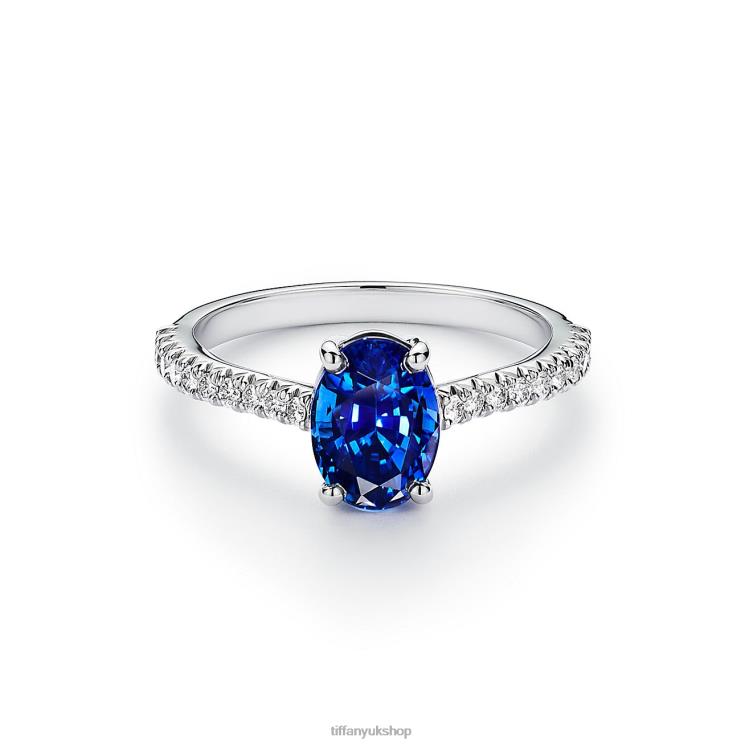 Unisex Tiffany Oval Sapphire Ring Jewelry 88T0X1589